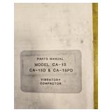 Dynapac CA-15, CA-15D, and CA-15PD Vibratory Compactor Parts and Service Manual