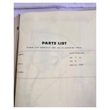 Hendrix Dragline Buckets Parts Manual No. PM-65 and Parts List