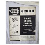 NAPA Echlin Small Engine Tune-Up Specifications, Allis-Chalmers Shop Manual, and 1982 NAPA Tune-Up Specifications