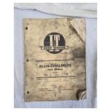 NAPA Echlin Small Engine Tune-Up Specifications, Allis-Chalmers Shop Manual, and 1982 NAPA Tune-Up Specifications