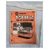 NAPA Echlin Small Engine Tune-Up Specifications, Allis-Chalmers Shop Manual, and 1982 NAPA Tune-Up Specifications