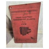 Onan AJ Series Service Manual and CCK Series Instruction Manual