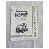 JLG Dynalift Series Model 552/553 Telescoping Boom Forklift Service Parts Manual