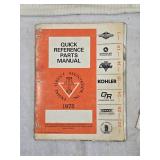 Briggs & Stratton Reapair Instructions, Manuals and Service School Notebook 1976-77