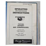 Chicago Pneumatic Portable Rotary Air Compressors Instruction Manual for gasoline and diesel-driven models.