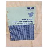 Kohler Engines Manuals Lot including Single Cylinder Service Manual and Generator Sets Parts Identification