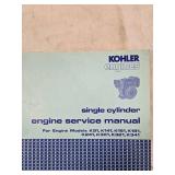 Kohler Engines Manuals Lot including Single Cylinder Service Manual and Generator Sets Parts Identification