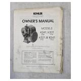 Kohler Engines Manuals Lot including Single Cylinder Service Manual and Generator Sets Parts Identification