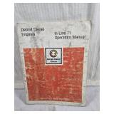 Detroit Diesel In-Line 71 Operators Manual Service and Parts Information Booklet