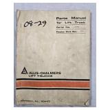 Allis-Chalmers Lift Trucks Parts and Operator