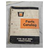 Oliver 770 and 880 Tractors Parts Catalog