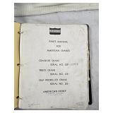 American Hoist & Derrick Company Parts Manual - Crawler Crane, Truck Crane, Self Propelled Crane