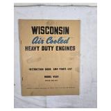 Wisconsin Air Cooled Heavy Duty Engines Instruction Book and Parts List Model VG4D