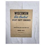 Wisconsin Air Cooled Heavy Duty Engines Instruction Book Models TE-TF