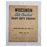 Wisconsin Air Cooled Heavy Duty Engines Instruction Book and Parts List Models VE4, VF4