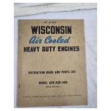Wisconsin Air Cooled Heavy Duty Engines Instruction Book specifically models AFH, AGH, and AHH
