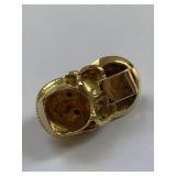 Egyptian Revival Style Art Deco ~16k Gold Brooch - Lapis Eyes - 16 Grams