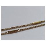 Antique 14k Gold Pendant Photo Locket Necklace with Blue Stone