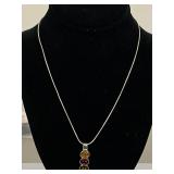 Sterling Silver Polish Colors of Amber Necklace, Bracelet and Earring Set