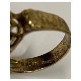 Sterling Silver Ring with Moonstone Glass Simulant