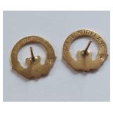 9K Gold Irish Claddagh Earrings Made in Ireland