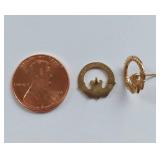 9K Gold Irish Claddagh Earrings Made in Ireland