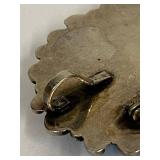 Sterling Silver Brooch Pendant with Turquoise Color Howlite Stone