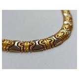 14K Multi Tone Gold Necklace Unique Link Design 55.5 Grams