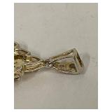 Sterling Silver Pendant with Multi-Color Natural Stones