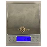 Sterling Silver Pendant with Multi-Color Natural Stones