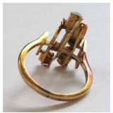 14k Gold Opal Diamond Ring Elegant Jewelry Piece