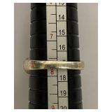 Sterling Silver Ring with Lavender Jade Carved Cabochon