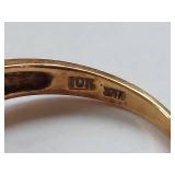 10K Gold Ring with Citrine Gemstone