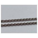 14K White Gold Italian Rope Chain Necklace - 4 Grams