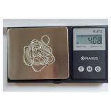 14K White Gold Italian Rope Chain Necklace - 4 Grams