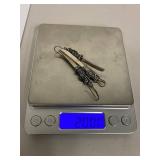 Sterling Silver Sword Pendant and Earrings Set