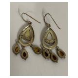 Sterling Silver Teardrop Dangle Earrings