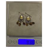 Sterling Silver Teardrop Dangle Earrings