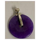 Sterling Silver Pendant w/ Interchangeable Jade Disks