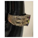 Sterling Silver CID Ring W/ Colorful Stones