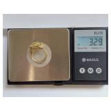 10kt Gold Peridot Ring with Elegant Design