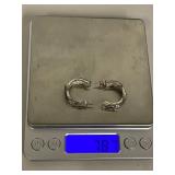 Ecclissi Sterling Silver Bamboo Hoop Earrings