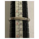 Sterling Silver Blue Gemstone Ring Size 8.5