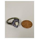 Sterling Silver Ring with Opal & Gems