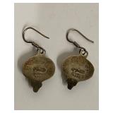 Sterling Silver Onyx Dangle Earrings - Mexico