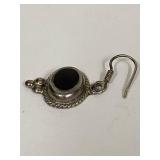 Sterling Silver Onyx Dangle Earrings - Mexico