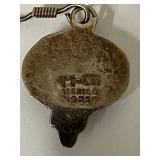 Sterling Silver Onyx Dangle Earrings - Mexico