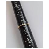 10K Gold Ring with Carved Ruby & Filigree Design