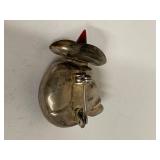 Vintage Sterling Silver Bottle Brooch with Red Stone Top Sombrero Sleeping Man