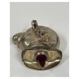 Vintage Sterling Silver Bottle Brooch with Red Stone Top Sombrero Sleeping Man